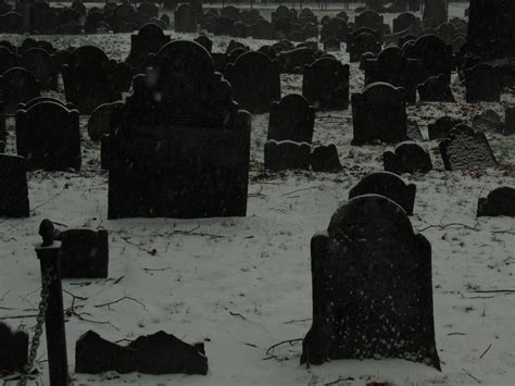Old Granary Burial Ground During Last Saturdays Snow Boston Ma
