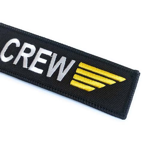 Air Crew Tag With Gold Wings 100 Embroidered