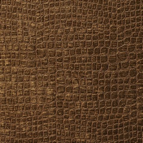 A0151k Brown Textured Alligator Shiny Woven Velvet Upholstery Fabric By