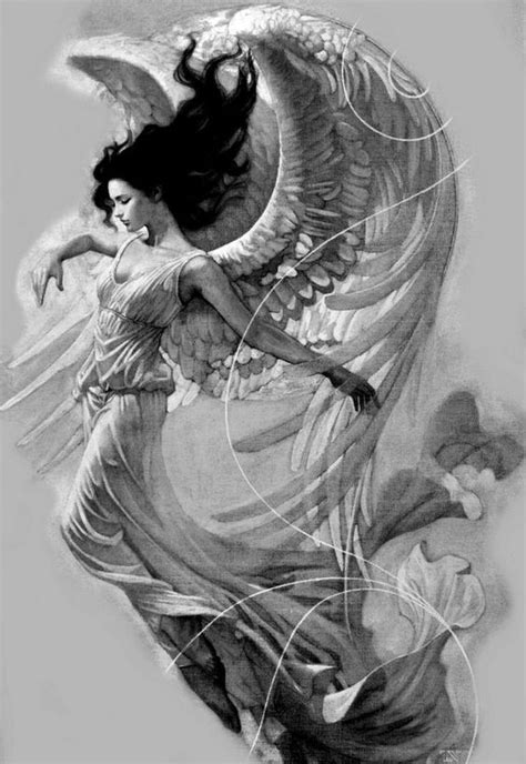 Science Fiction Fantasy Beautiful Angel Tattoos Guardian Angel