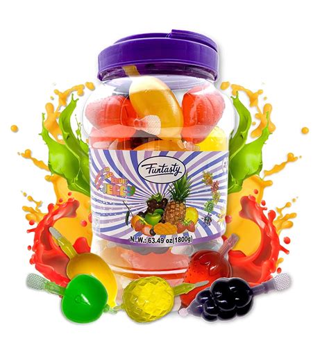 Funtasty Fruit Jelly Candy Assorted Flavors Squeezable Vegan Friendly
