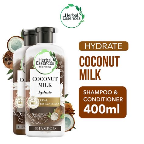 Herbal Essences Bio Renew Hydrate Coconut Milk 90 Natural Origin Shampoo 400ml Conditioner