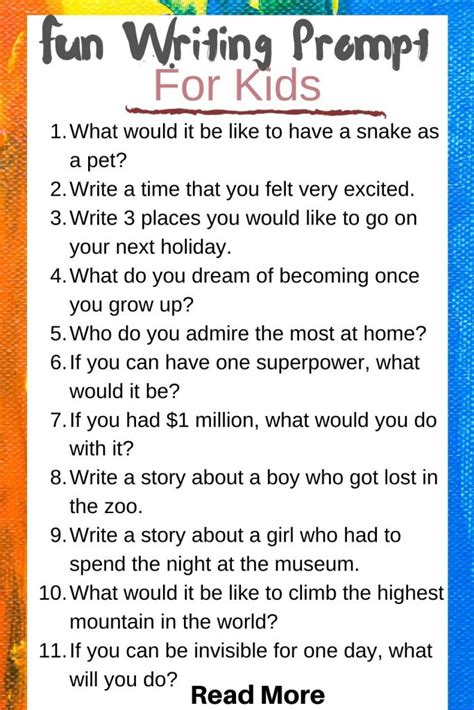 Writing Prompts For 6 Graders