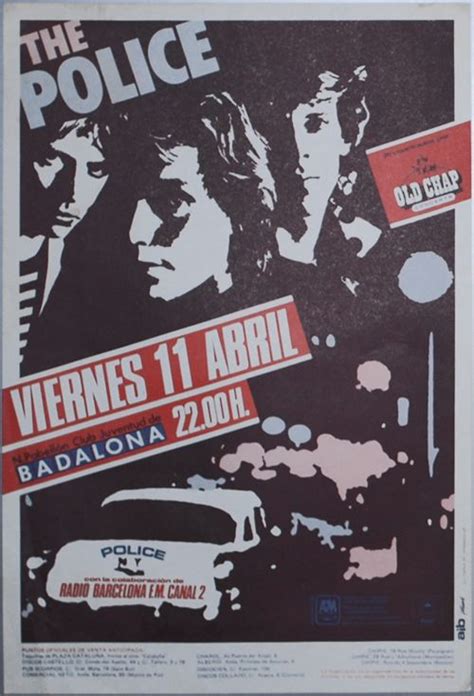 The Police Concert Poster For Verns 11 Arri Pasadena California On