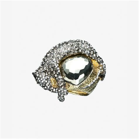 Alexis Bittar Siyabona Gold Pyrite Panther Ring In Silver Gold Lyst
