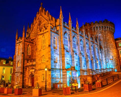 Dublin Castle Chapel Royal At Night Dublin Ireland Flickr