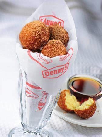Denny's > denny's menu > pancakes puppies ®. Bite-Sized Breakfast Appetizers | Pancake puppies, Breakfast appetizers, Best junk food