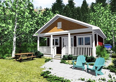 Tiny Cottage Home With Covered Front Porch 6782mg