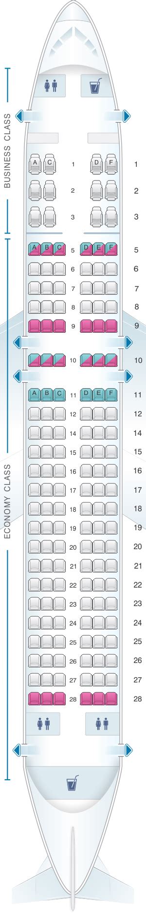 Seat Map Silkair Airbus A320 200