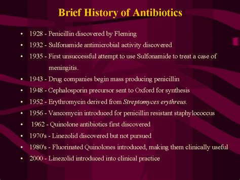 Brief History Of Antibiotics