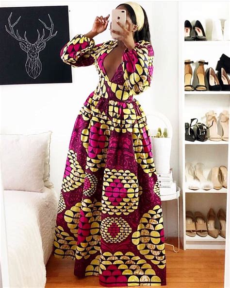 Laviye African Print Maxi Skirt Rosa Long Dress For Women Laviye