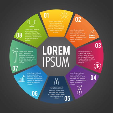 Circular infographic business report with text 688393 Vector Art at ...