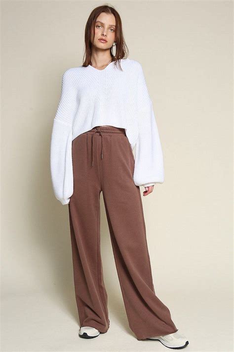 Wide Leg Sweat Pants L Wide Leg Sweatpants Outfit Hijabi Outfits