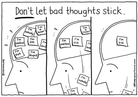 Sticky Thoughts Office Guy Cartoons