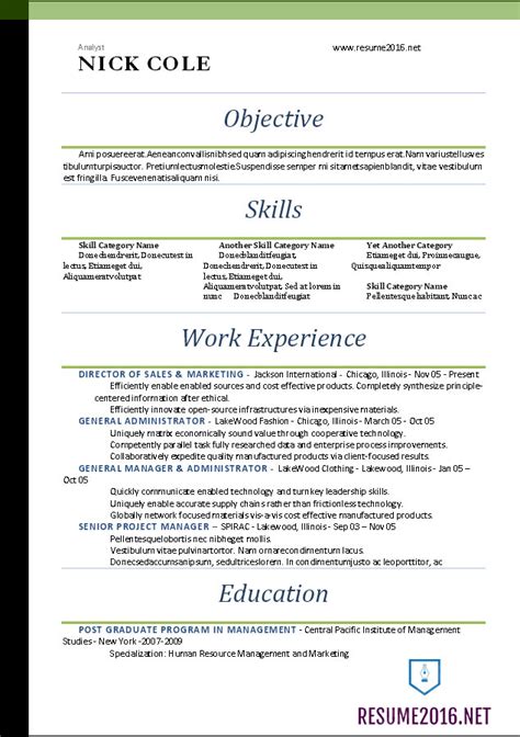 A resume has one specific objective, and that is to win an interview for a candidate. Word Resume Templates 2016