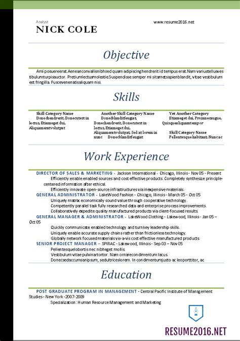 To see how it all takes shape, view one of our accounting resume examples below the above accounting resume sample works because: Word Resume Templates 2016