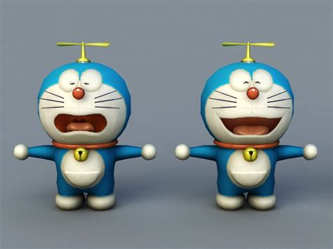 Doraemon Cartoon 3d Model 3ds Max Files Free Download Modeling 43178