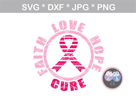 Click here and download the breast cancer svg bundle graphic · window, mac, linux · last updated 2020 · commercial licence included ✓. Faith, Love, Hope, Cure, Pink Ribbon, cancer awareness ...