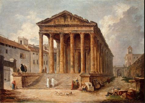 Ancient Temple The Maison Carree At Nimes Painting Hubert Robert