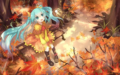 Autumn Themed Miku Vocaloid Rawwnime
