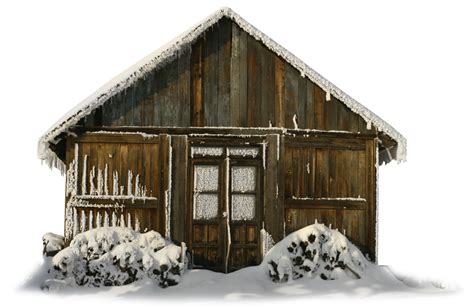 Download Winter Snow Illustration Christmas Barn With Transparent