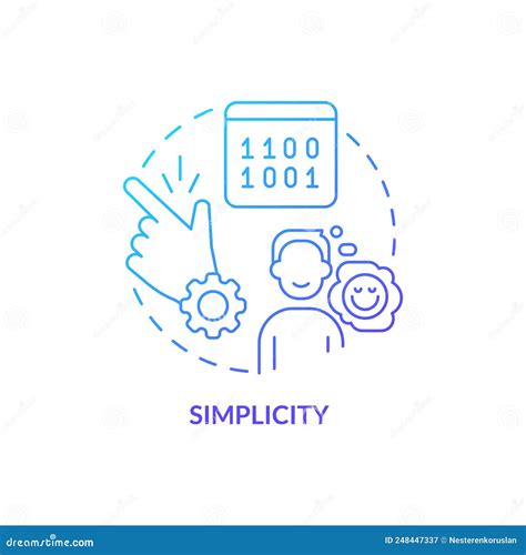 Simplicity Blue Gradient Concept Icon Stock Vector Illustration Of
