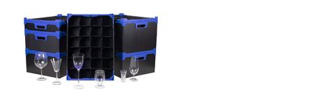 Caterbox Champagne Flute Storage Box With Lid 35 Compartments Max Dimensions H190 X W65mm