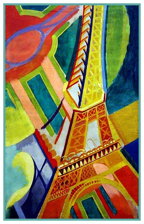 The Eiffel Tower Geometric Cubism By Artist Robert Delaunay Counted