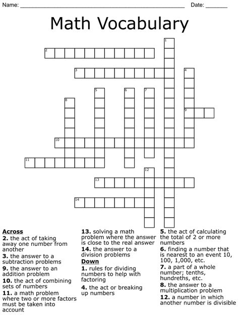 21 Fun Crossword Puzzles For Middle School Students Teaching Expertise