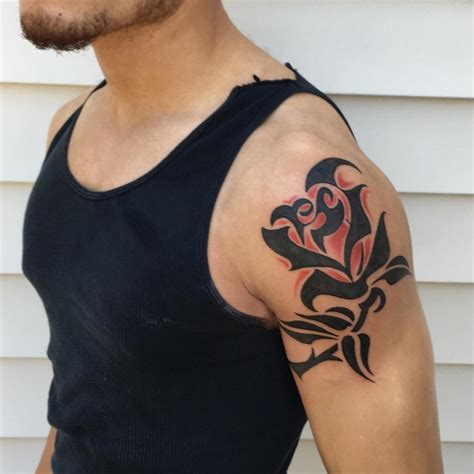 Tribal Rose Tattoo For Men