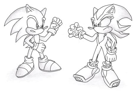 Sonic Vs Shadow Coloring Pages Sonic The Hedgehog Coloring How To Color