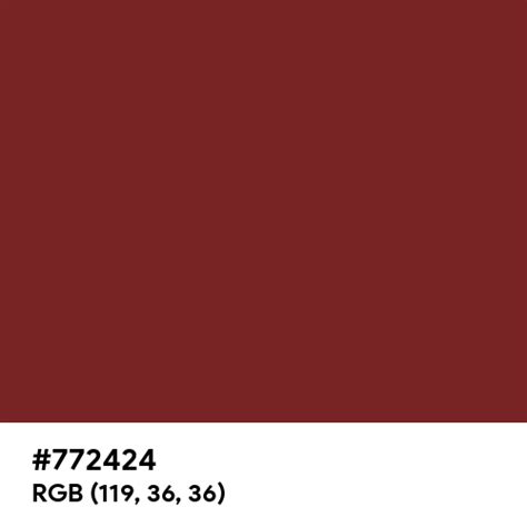 Brown Red Color Hex Code Is 772424