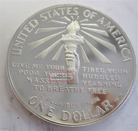 1986 S Silver Proof Statue Of Liberty Commemorative Dollar 924r