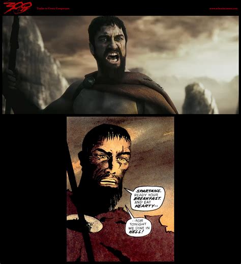 As in all comics (here's one of those differences). 300 Comic vs Pelicula - Taringa!