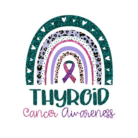 Thyroid Cancer Awareness Ribbon Svg Png Instant Download Cut Etsy Finland
