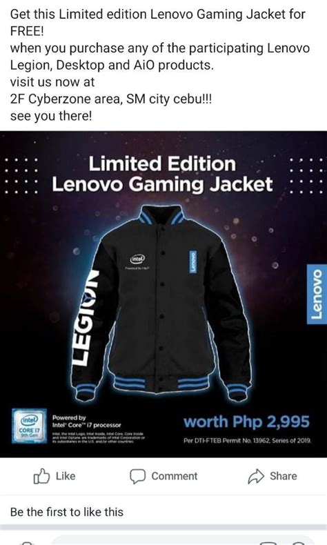 Lenovo Legion Jacket Mens Fashion Activewear On Carousell