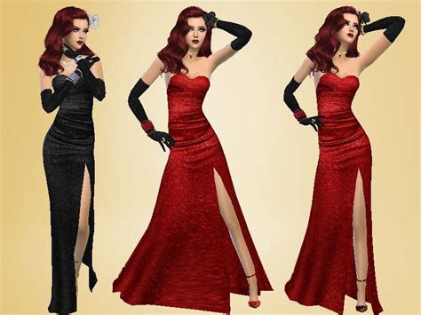 Balıkçı Sel Beyefendi Sims 4 Red Dress