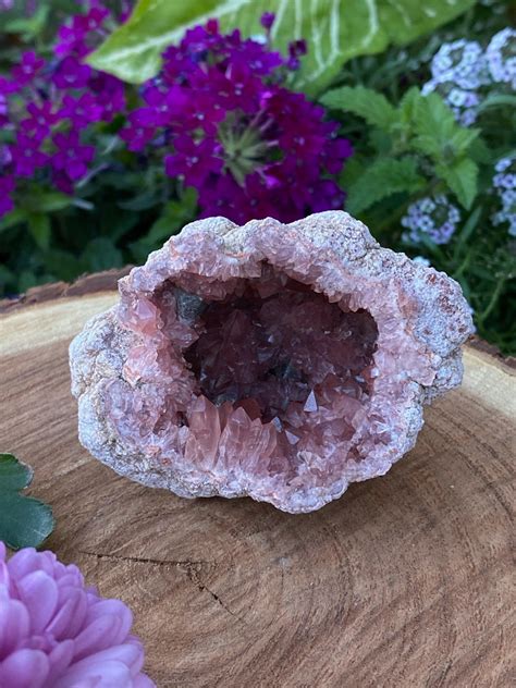 Pink Amethyst Crystal Geode 275 Aaa Quality Healing Etsy
