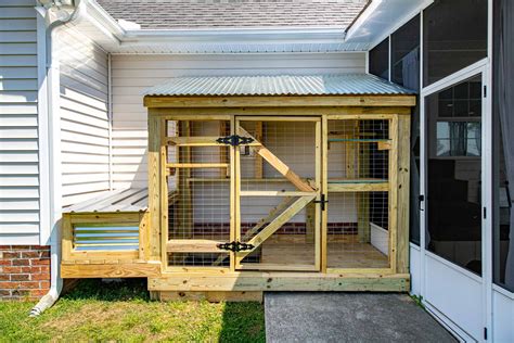 Outdoor Cat Enclosures Connected To House Cat Topia