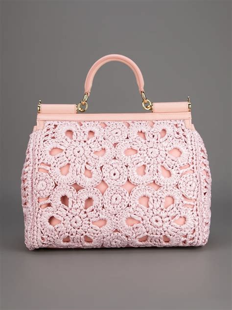 Dolce And Gabbana Miss Sicily Tote Crochet Bags