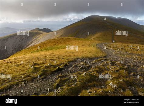 Skiddaw Summit From Little Man Lake District National Park Cumbria