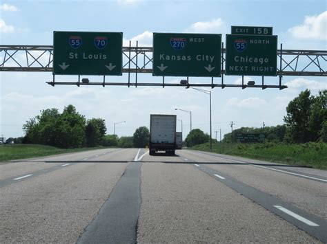 Illinois Interstate 270 Westbound Cross Country Roads
