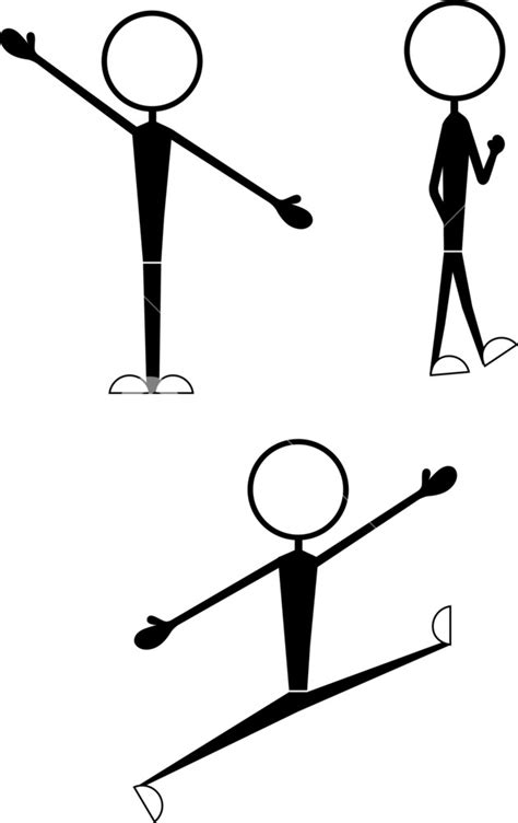 Stick Figure Characters Poses Royalty Free Stock Image Storyblocks