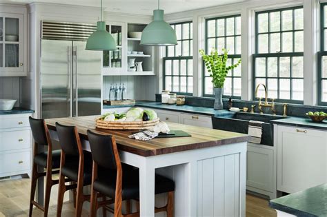 | this sturdy farmhouse style kitchen island features two drawers and a large bottom shelf. Kitchen Islands With Seating: Pictures & Ideas From HGTV ...
