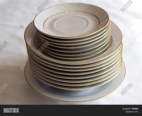 Stacked Dishes Image And Photo Free Trial Bigstock