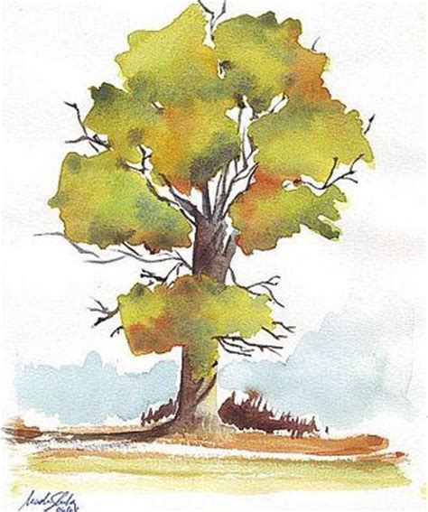 Making a watercolor tree painting. 192 best Watercolor Landscape tutorials images on Pinterest | Water colors, Watercolor landscape ...