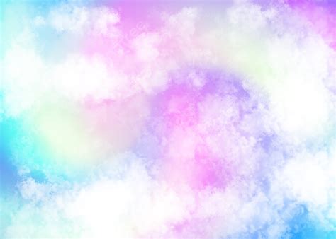 Rainbow Color Sky With Clouds Background Rainbow Colors Sky