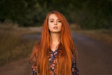 2048x1365 Woman Depth Of Field Model Long Hair Girl Redhead