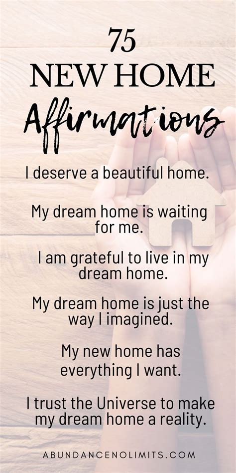 How To Manifest Your Dream House 75 New Home Affirmations Positive