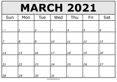 These calendar pdfs are editable using our pdf calendar maker tool. Blank March 2021 Calendar PDF | Zudocalendrio